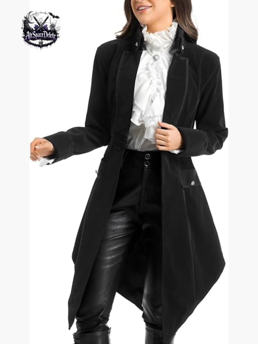Victorian Steampunk Jacket Velvet Pirate Gothic Costume Blazer Adjustable